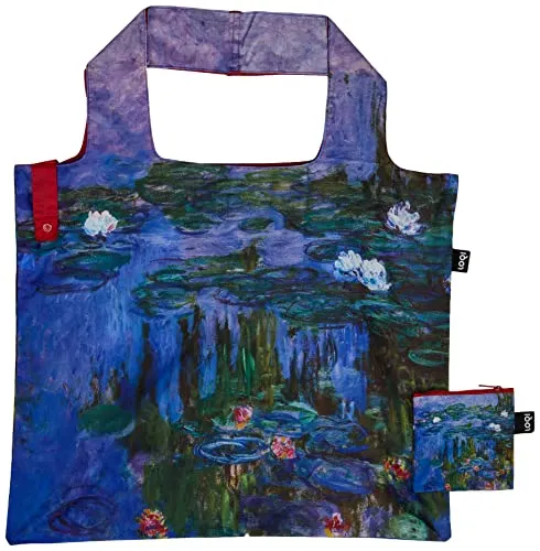LOQI Museum Claude Monet Water Lilies Bag Borsa da spiaggia, 50 cm, 20 liters, Multicolore (Multicolour)