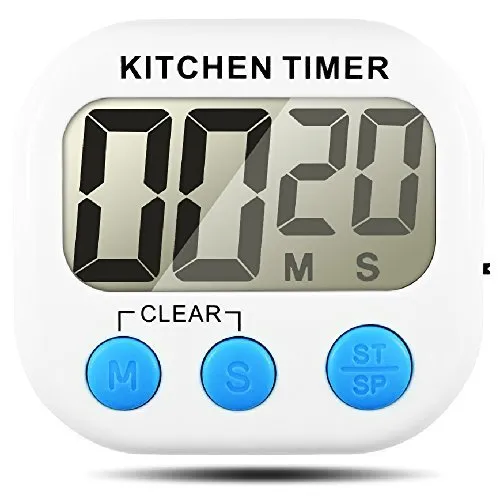 Senhai Timer da Cucina, conteggio up/Down Grande Display LCD elettronico Timer Memoria