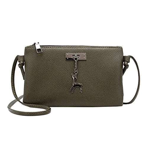 Trada_Pelle Borsa Donna/Crossbody Borse Donna Ragazza,Borsa,Bello Regalo Vintage Borsa a Mano Borsetta Borsa del Telefono Tracolla Sacchetto della Moneta Borsetta da Viaggio Borsa (Army Green B)