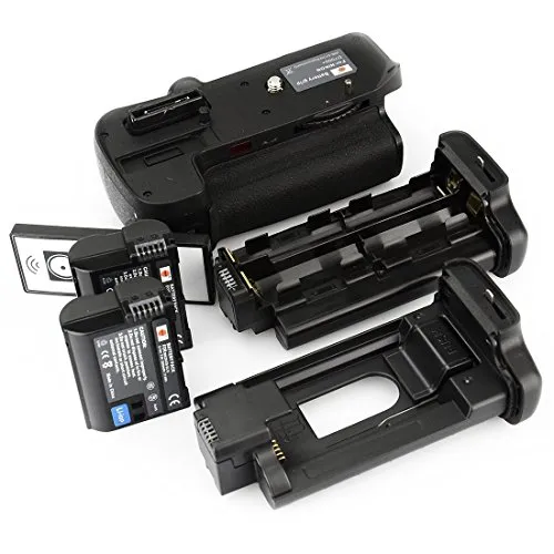 DSTE Multi-Power Battery Grip Pack With Wireless Remote Control for Nikon D7000 as MB-D11 SLR Camera + 2pcs EN-EL15 Li-ion Battery