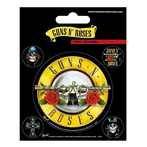 Set di 5 adesivi in vinile con logo Guns N Roses