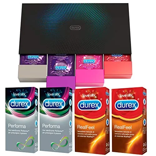 Durex Fun Explosion 40 Profilattici & 2x Durex Performa da 12 Pz + Durex Real Feel da 6 Profilattici | 76 Pezzi