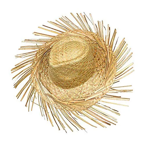 Schramm® Cappello di Paglia Hawaii con Frange Cappello Bastone Cappelli di Paglia Hawaii Party