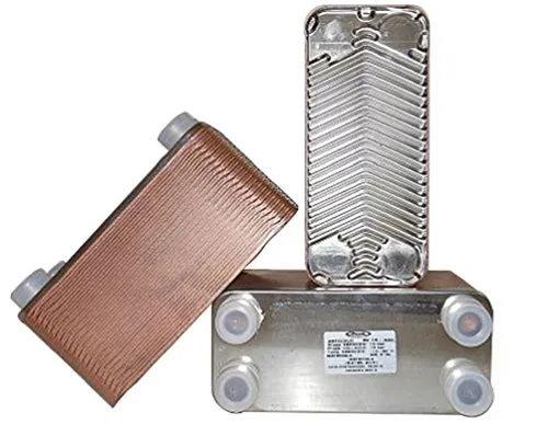 Pacetti - BV 15 - Échangeur de chaleur, 40 plaques, en acier inoxydable, douilles mâles 3/4", pour cheminées et chaudières