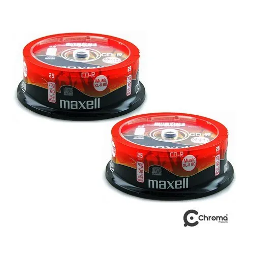 Maxell - CD-R audio digitali XL-II, vergine, 80 minuti, 50 dischi