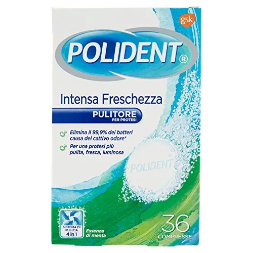 Polident Pulitore per Protesi Intensa Freschezza, 36 Compresse, 36 unità, 1