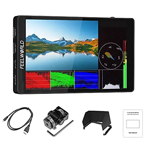 FEELWORLD F7 PRO 7 pollici 3D LUT Touch Screen DSLR Camera Monitor F970 Alimentazione esterna e kit di installazione 4K 60Hz Ingresso HDMI Uscita 1920X1200 Pannello IPS