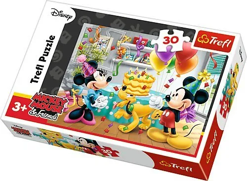 Trefl- Puzzle Mickey And Minnie Torta di Compleanno, TRF18211