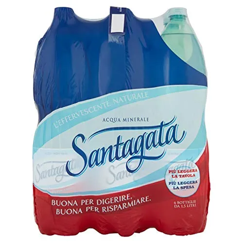 Santagata Acqua Minerale Effervescente Naturale, 6 x 1.5L