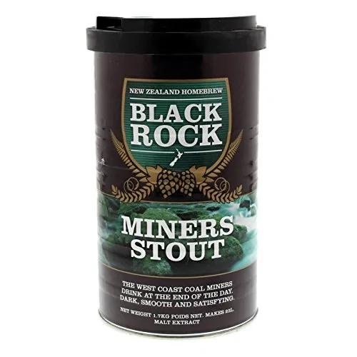 Black rock malto birra miners stout 1,7 kg - new zealand homebrew