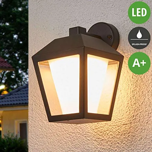 Applique LED da esterni 'Keralyn' (Moderno) colore Nero, in Alluminio (1 luce, A+) di Lindby | applique da esterni LED applique, lampada LED da esterni, applique outdoor per facciata/parete, terrazzo