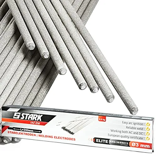 STARK Elettrodi per Saldatura Rutilo Universale per Ferro, Acciaio da 3x350 mm PROUDLY MADE IN UCRAINA: Pacco da 2,5Kg - ca.88 pz
