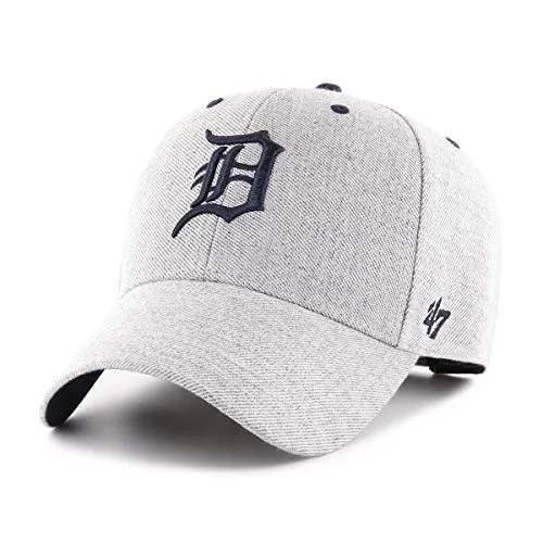 47 MLB Detroit Tigers Storm Cloud MVP Cap – Berretto da baseball unisex in misto lana acrilica di alta qualità, design e artigianalità dal marchio Generational Family Sportswear