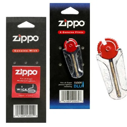 Zippo - Set di accessori per accendini, pietre focaie e stoppino