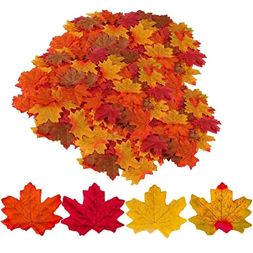 Fall Colored assortiti artificiale foglie d' acero 400 pz Art fiori per thanks-giving, matrimoni, eventi e outdoor decora