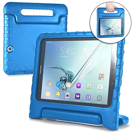 Cooper Dynamo [Custodia Rigida Cover] per Samsung Tab S2 9,7 | Case Tablet per Bambini Copertura Protettiva Supporto Maniglia Protezione (Blu)