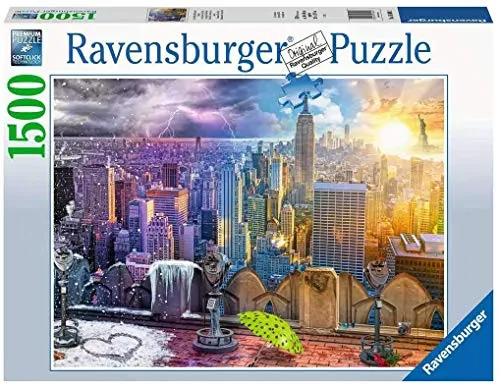 Ravensburger Puzzle 1500 pezzi, Le Stagioni di New York, USA, Viaggi, Travel, City, Puzzles per Adulti, Dimensioni Puzzle: 80x60 cm, Relax, Stampa di alta qualità