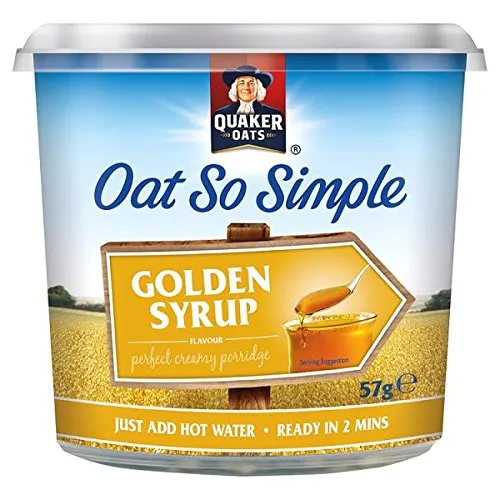 Quaker Avena So Simple Pot Golden Sciroppo Sapore 57g (confezione da 8 x 57g)