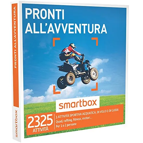 Smartbox - Pronti All'Avventura - 2325 Esperienze Tra Sport Acquatici, Attività Di Guida o Di Volo, Cofanetto Regalo, Avventura