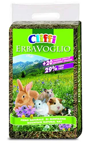 Cliffi ERBAVOGLIO Fieno di Montagna per Conigli e Piccoli Roditori, Pacchetto di 4 x 2,5 kg