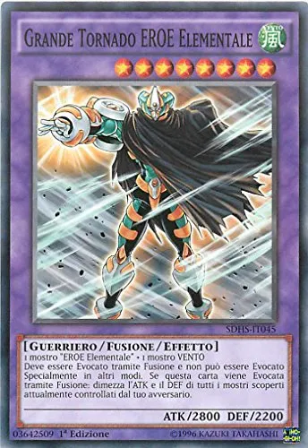 Yu-Gi-Oh! - SDHS-IT045 - Grande Tornado Eroe Elementale - Attacco degli Eroi - 1st Edition - Comune