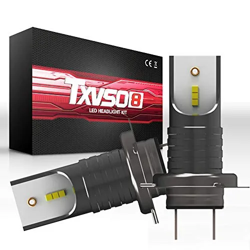 TXVSO 110W 12000LM H7 Kit faro LED per auto 6000K bianco Lampade, adatto per tutte le auto H7, 55W / Lampadina, 2 pz/set