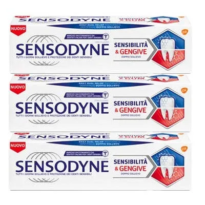 Sensodyne - Pasta classica, 75 ml, confezione da 3