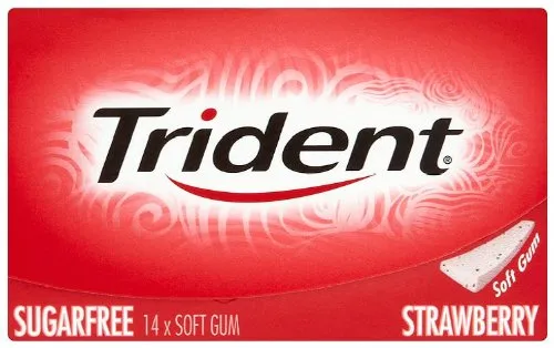 Trident Soft Gum Sugarfree Strawberry 29 g (Pack of 12)