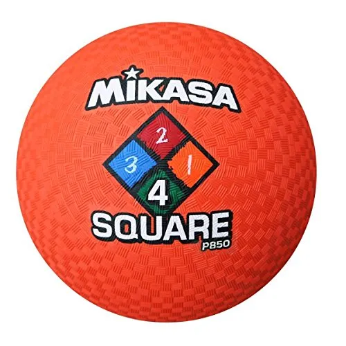 MIKASA Uni P850 Four Square Model dodeg Ball Völkerball Brennball, Arancione, 3