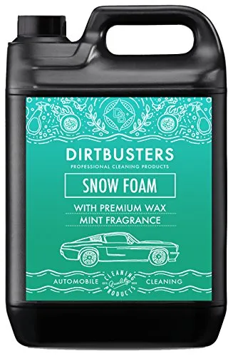 Dirtbusters Car Candy Snow Foam, shampoo detergente schiumogeno per auto con effetto lucidatura a cera, fragranza alla menta, 5 litri, per pulizia e lavaggio professionale