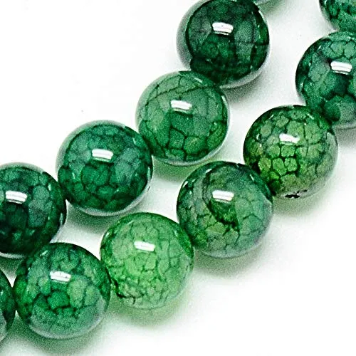 Perle preziose Dragon Veins pietra 10/8/6 mm verde sfera pietre pietre pietre pietre pietre pietre pietre gioielli collana perle perle perle perle da infilare (10 mm 12 pezzi)