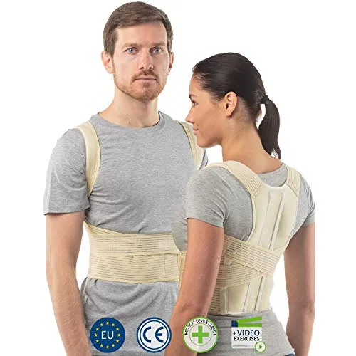 Correttore postura schiena per uomini e donne di aHeal | Supporto schiena | Taglia 2 Pelle