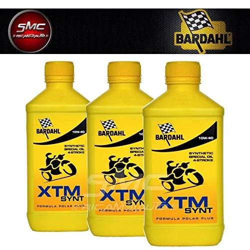 339040 BARDAHL Olio per Moto XTM SYNT 10W-40 Formula Polar Plus Fully Synth (3 Litri)