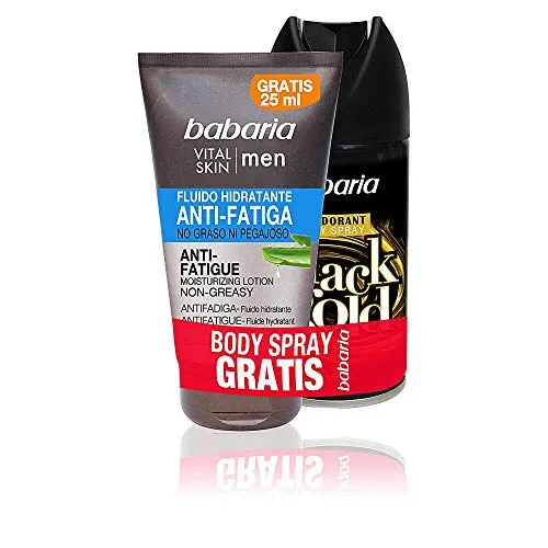 Babaria Men Vital Skin Antifatica Set Fluido Idratante Non Grasso e Deodorante - 225 ml