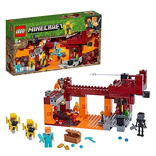 LEGO- Minecraft Game Ponte del Blaze Giocattolo, Multicolore, 21154