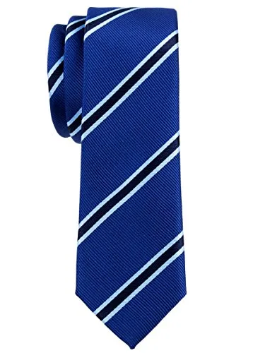 Retreez British Bar - Cravatta magra in microfibra, 5 cm blu navy Taglia unica