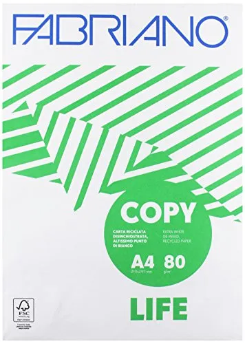 Carta riciclata Copy Life A4 80gr 500fg Fabriano