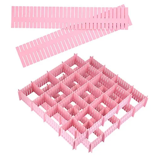 juehu 20 Pezzi Divisori per cassetti Separatori per Cassetti Organizer per cassetti Divisori per Griglia Regolabili Fai da Te Organizzatore per Cassetti Scrivania per Biancheria Intima e Accessori