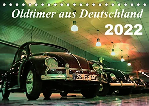 Oldtimer aus Deutschland (Tischkalender 2022 DIN A5 quer): Alte Karossen in faszinierenden Detailaufnahmen (Monatskalender, 14 Seiten )