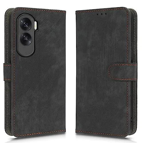 XINNI Cover per Honor 90 Lite 5G Custodia, RFID Protection Flip Magnetica Pelle PU/TPU Portafoglio, Nero