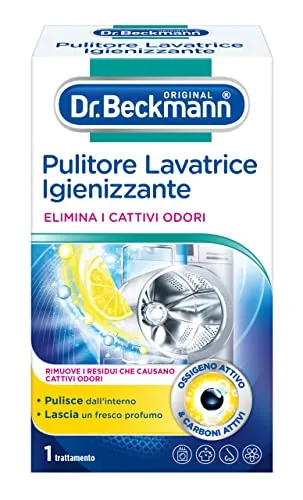 Dr. Beckmann Pulitore Lavatrice Igienizzate, Prodotto cura lavatrice con carboni attivi, Rimuove odori spiacevoli, 250 g, Confezione da 1