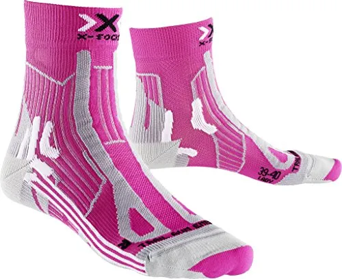 X-Socks Trail Run Energy, Calze Donna, Rosa/Pearl Grigio, 36/36