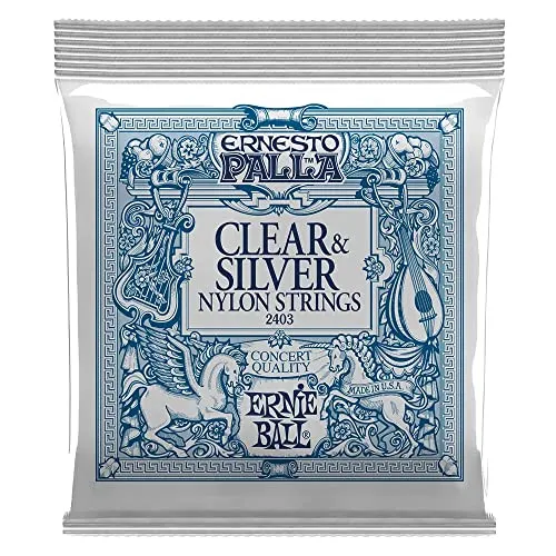 Ernie Ball, Ernesto Palla Clear and Silver, Corde per chitarra classica in nylon