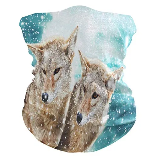 Fazzoletto Animal Wolf Winter Snowflake 25X50Cm Fascia Frontale Bandana Foulard Personalizzati Sport all'Aria Aperta Ghette per Collo Durevoli Morbido Morbido Passamontagna Traspi