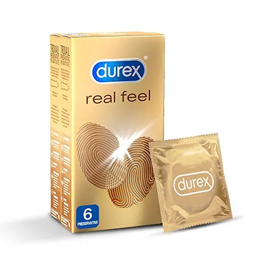 Durex Real Feel Preservativi, 12 Pezzi