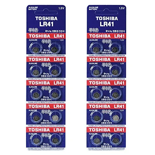 Toshiba LR41 AG3 - Batterie alcaline da 1,5 V, 20 pezzi
