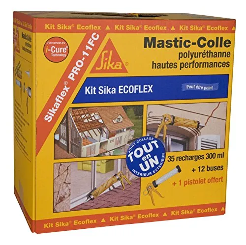 Kit sika ECOFLEX – Mastice tutto in 1 a presa rapida e Multi applicazioni – snjf – 300 ml – grigio