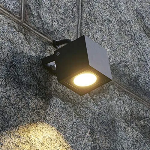 Lampada LED da esterni 'Mariana' (Moderno) colore Nero, in Alluminio (1 luce, A+, lampadina inclusa) di Lucande | faretto LED da esterni, faretto, lampada da esterni per giardino, terrazzo, balcone e