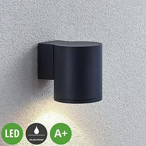 Applique LED da esterni 'Visavia' (Moderno) colore Nero, in Alluminio (1 luce, A+) di Lindby | applique da esterni LED applique, lampada LED da esterni, applique outdoor per facciata/parete, terrazzo