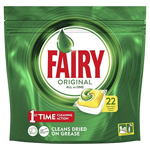 Fairy Original Tutto in Uno Detersivo in Caps per Lavastoviglie, Limone, 22 Lavaggi